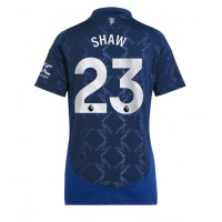 Manchester United Luke Shaw #23 Fotballklær Bortedrakt Dame 2024-25 Kortermet